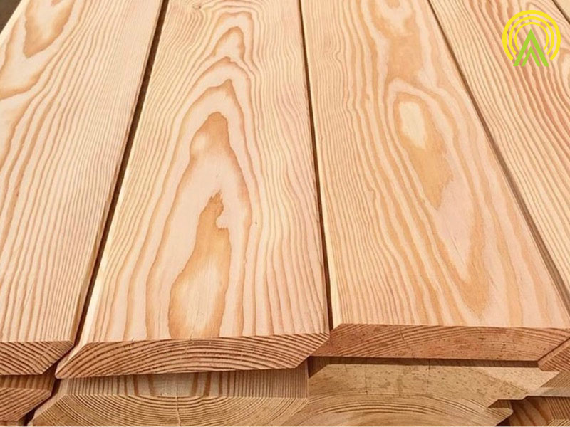 Планкен из лиственницы Скошенный класс В 20x170x3000 мм